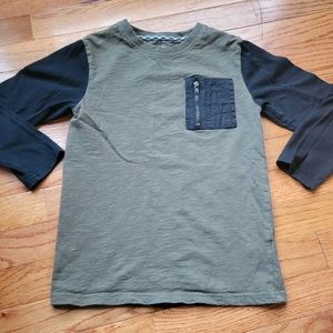 Boys Zip Pocket Long Sleeve Tshirt